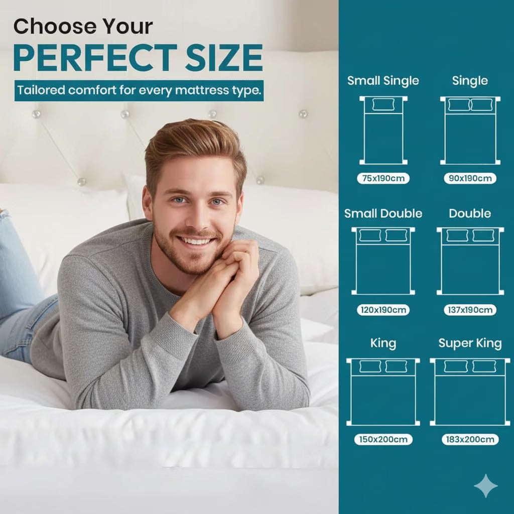 Extra Deep Mattress Topper - 10cm Thick Luxury Hotel Quality Bed Topper, 1100GSM Ultra-Plush Microfiber, Breathable Box Stitched Overfilled Comfort Layer